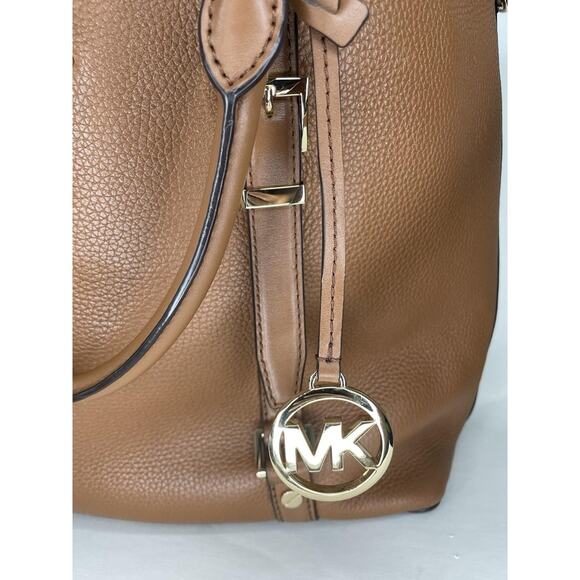 Michael Kors BEDFORD LEGACY MEDIUM CONVERTIBLE SATCHEL Luggage Pebbled Leather - Picture 4 of 5